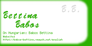 bettina babos business card